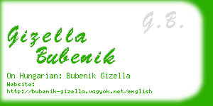 gizella bubenik business card